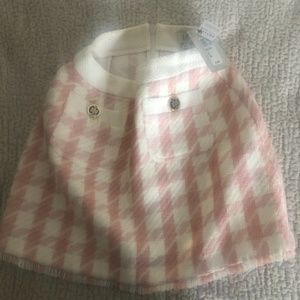 River Island petite pink houndstooth (dogtooth) mini skirt